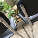 Chairs skaï  and  chrome