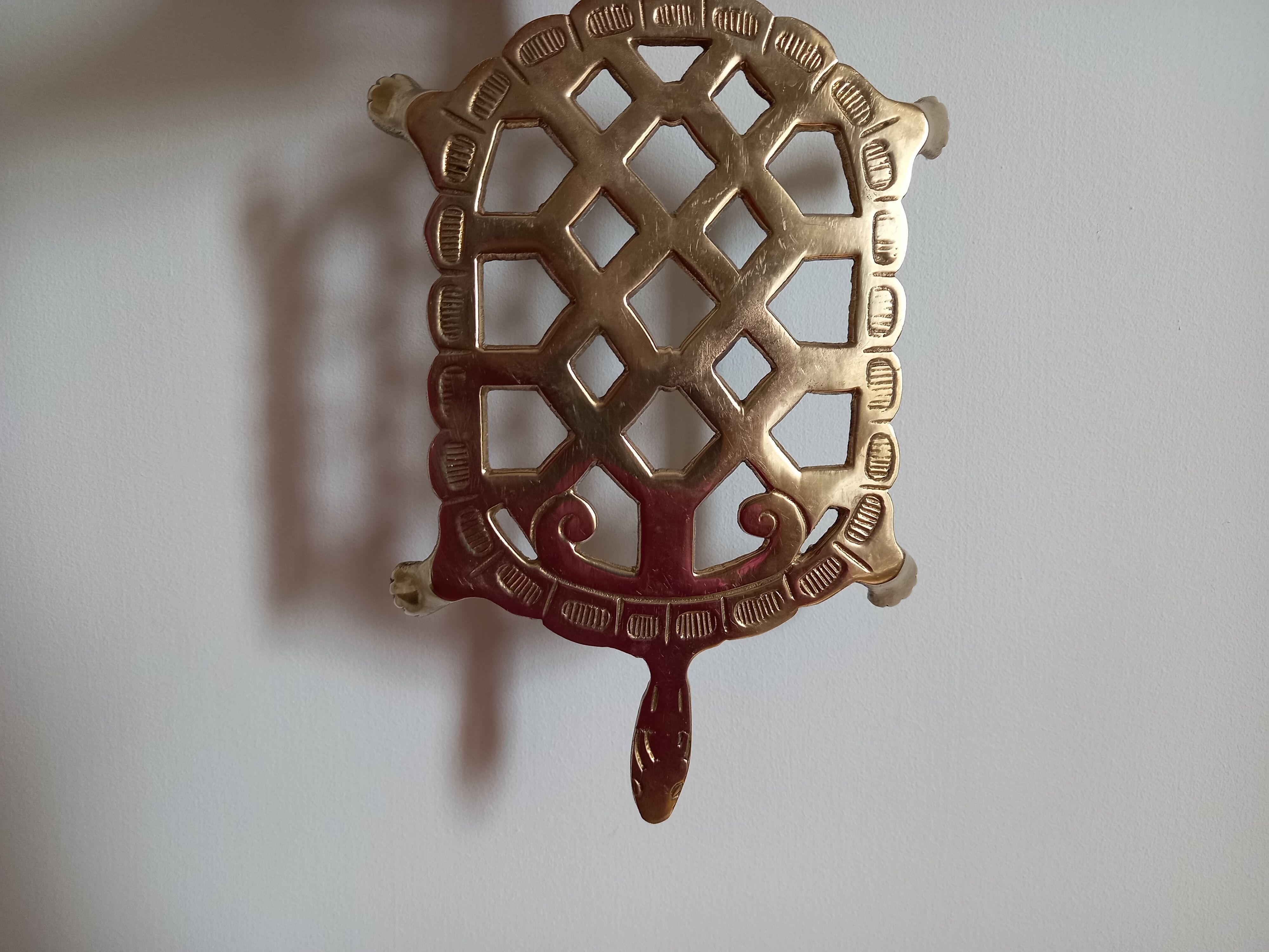 Brass turtle flat bottom