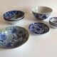 set of 4 bowls and 4 asian porcelain cups