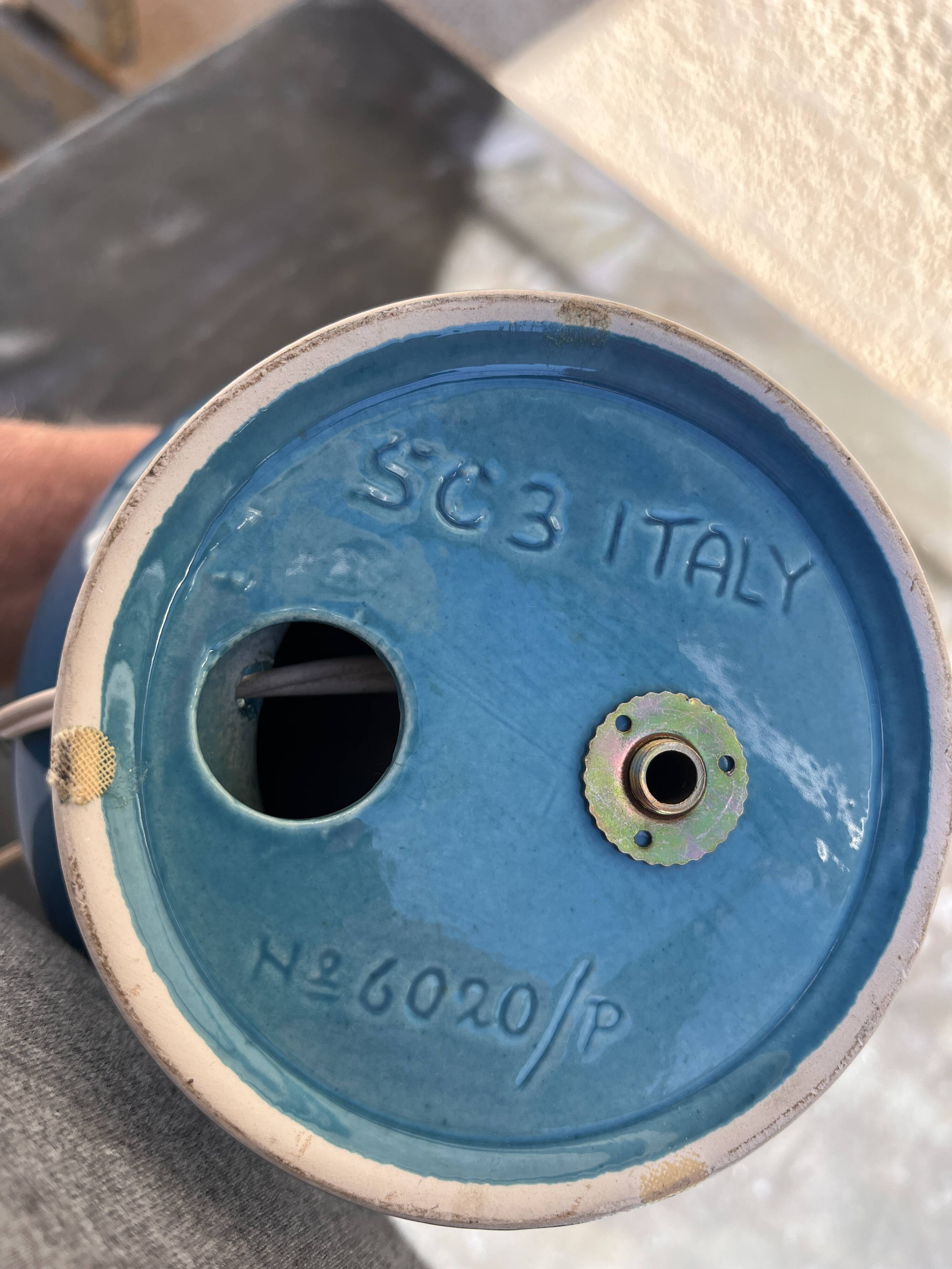 SC3 ceramic lamp Marcello Cueno 1960