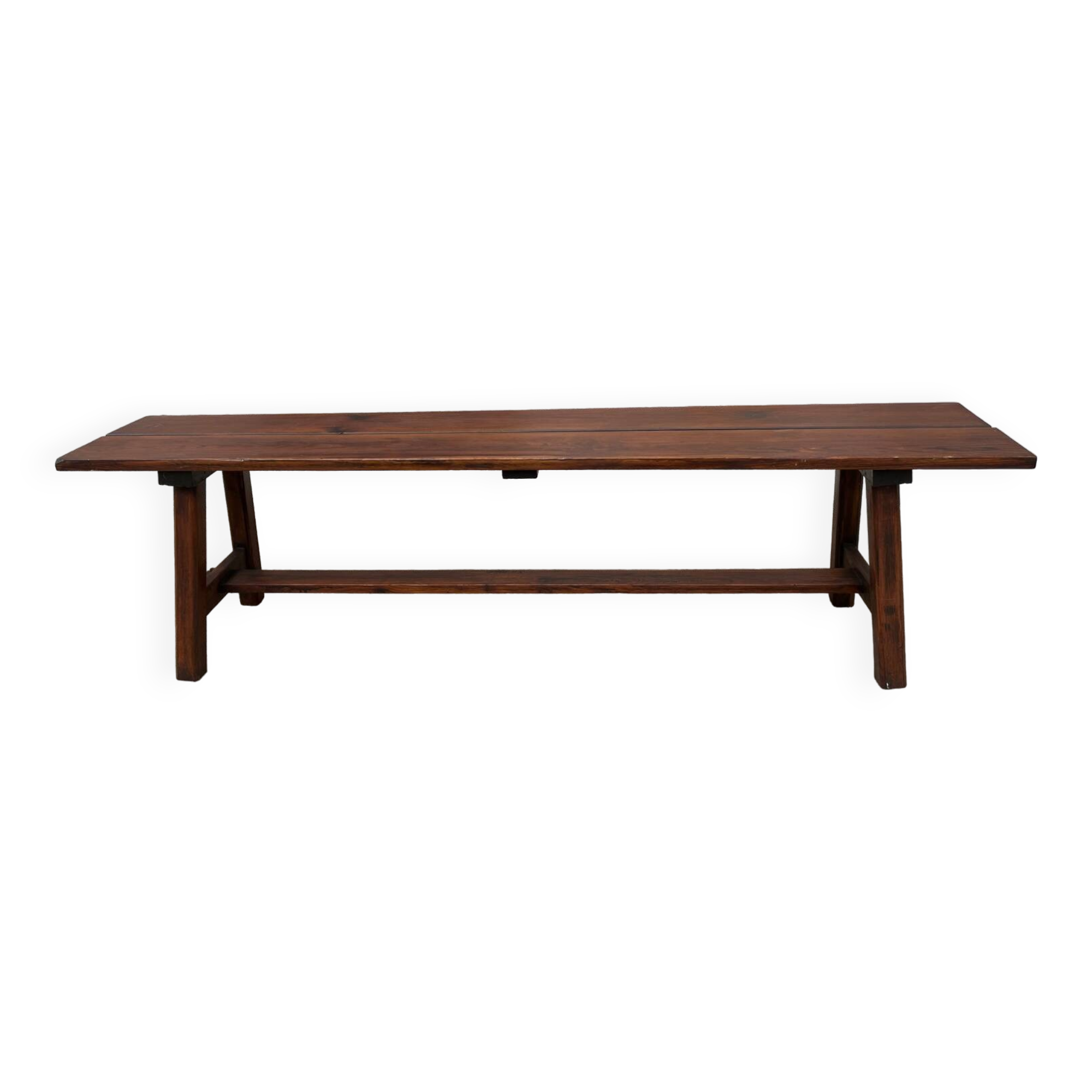 Raw wood bench