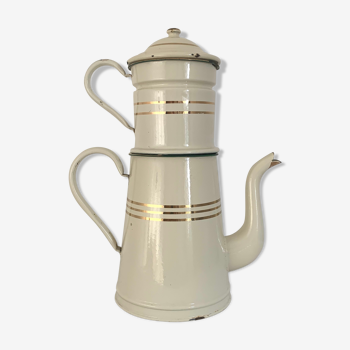 Old enameled coffee pot