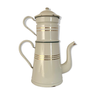 Old enameled coffee pot
