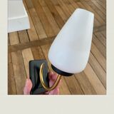 Pair of art deco wall light black and gold - 50s