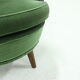 Vintage Green Velour Armchair 1950s