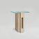 Travertine - Glass side table "LLOYD"