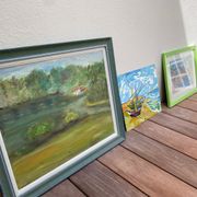 Huile sur toile nature et verdure
