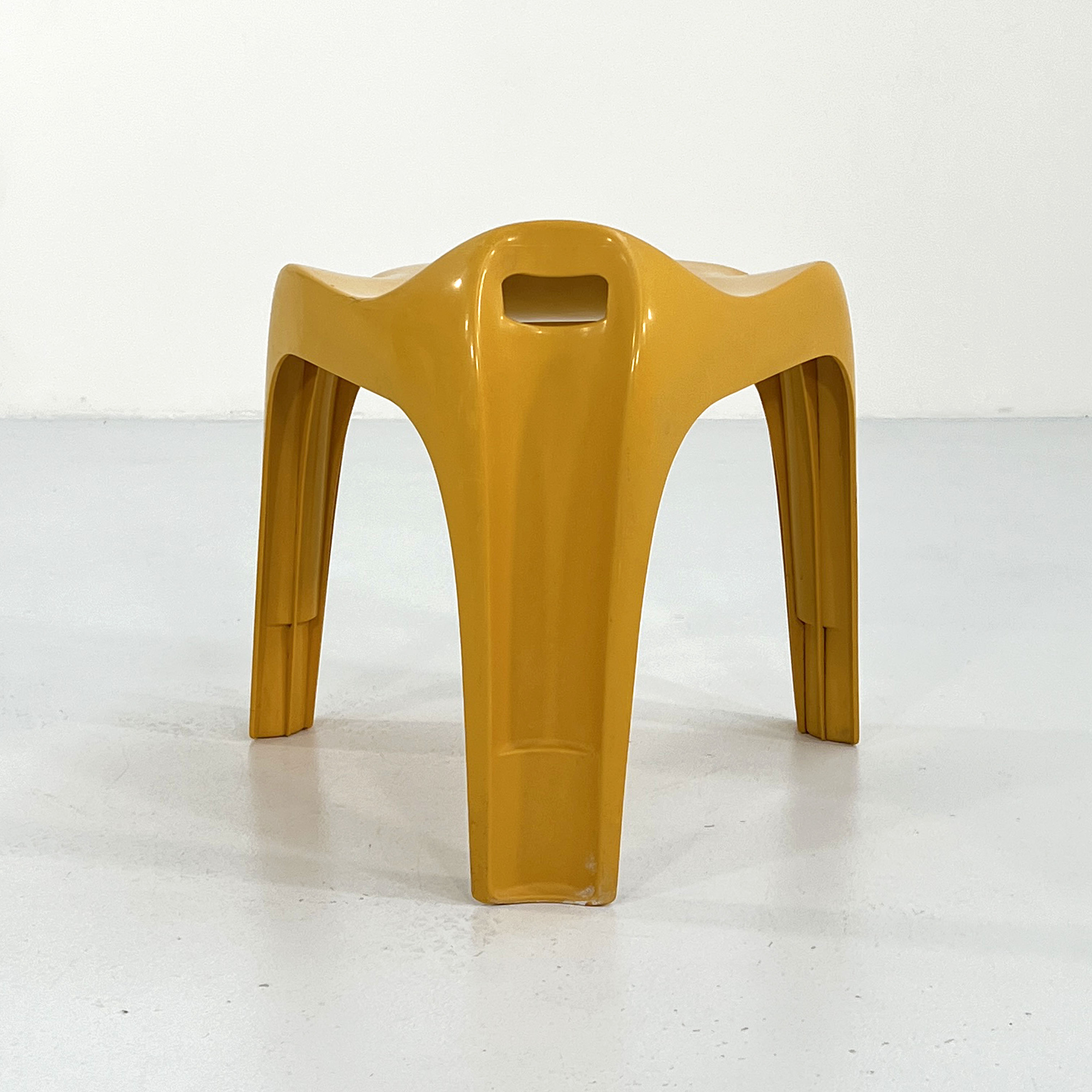 Yellow stool by Alexander Begge for Casala, 1970