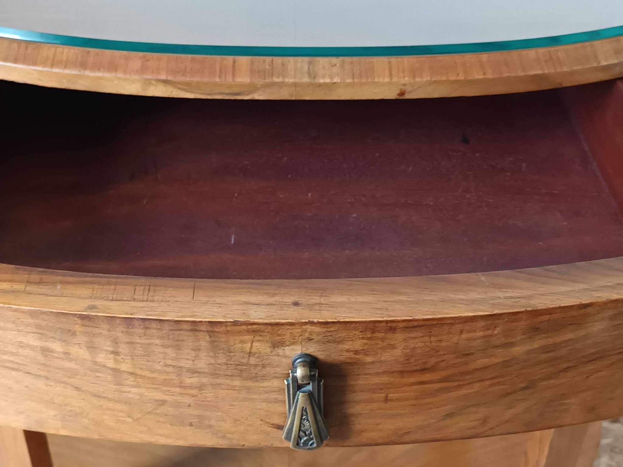 Walnut Art Deco side table 1930