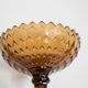 Vintage glass sugar bowl in brown, yellow, and orange, Italy, 1960s.