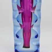 Oldrich Lipsky art glass studio vase, Atelier Exbor, Czechoslovakia, 1960s