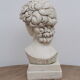 David head in waxed ivory white plaster