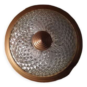 Ceiling lamp lamp diamond tip molded glass base gilded metal dp 1122110