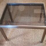 Guy Lefèvre for maison Jansen sofa tip in brushed steel