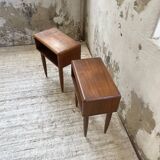 Pair of Scandinavian teak bedside tables