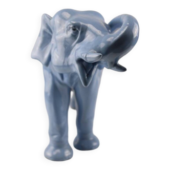 Light blue ceramic elephant