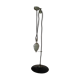 Black and white enamelled metal suspension