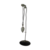 Black and white enamelled metal suspension