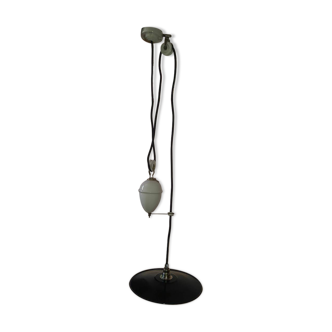 Black and white enamelled metal suspension