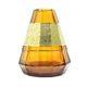 Art Deco vase, honey crystal, oroplastic, Moser, Czechoslovakia, 1930s