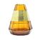 Art Deco vase, honey crystal, oroplastic, Moser, Czechoslovakia, 1930s