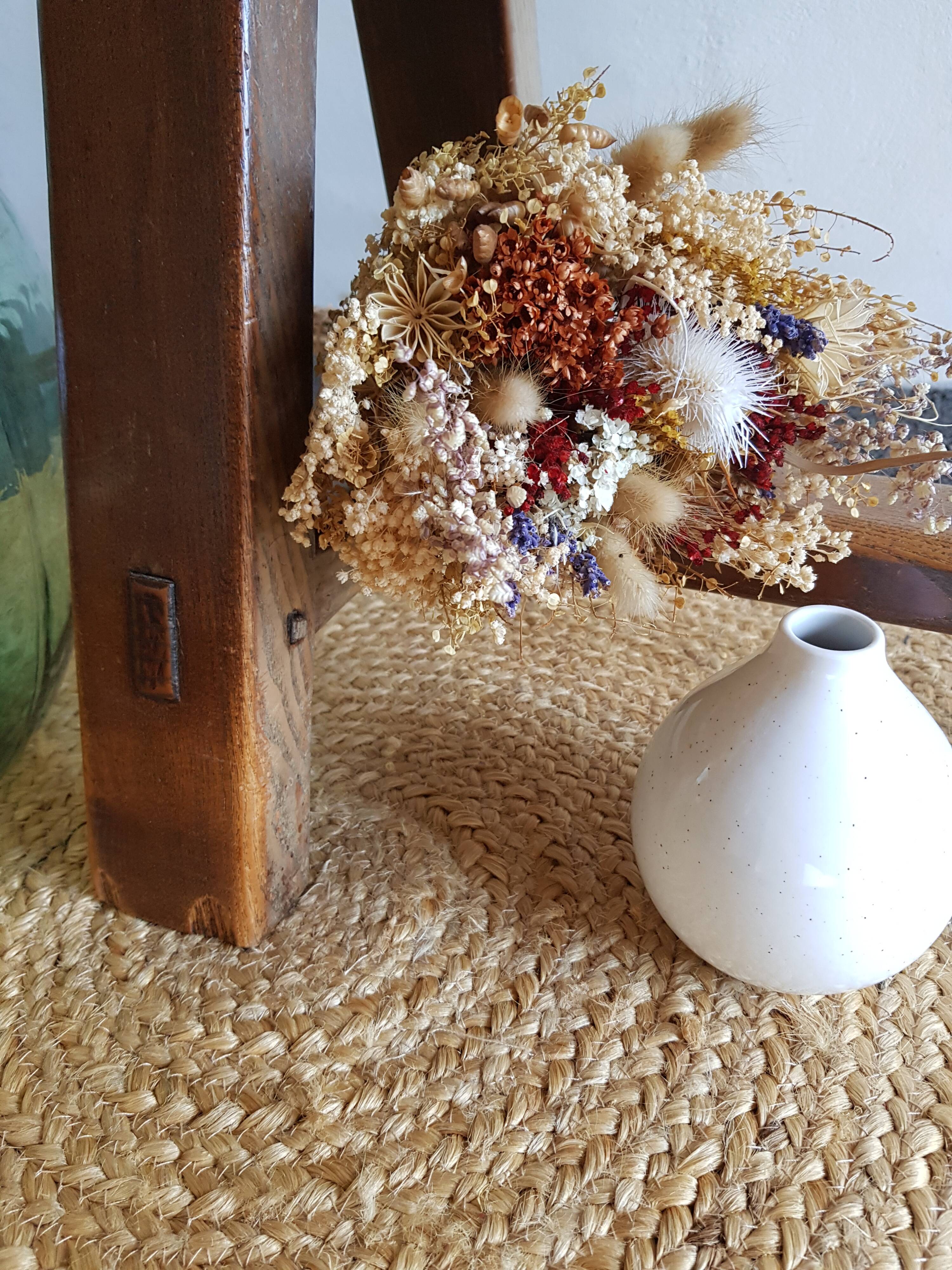 Country-style bench in solid oak