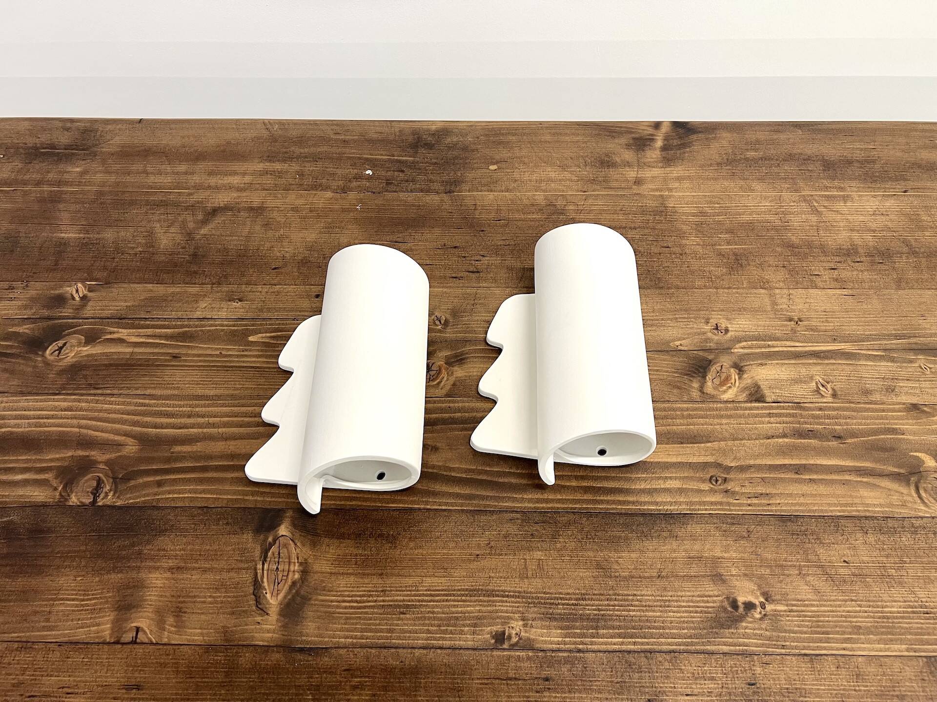 Pair of ceramic wall lights, circa 1990