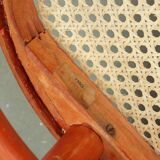 Super charming set of 2 red vintage Thonet design bistro chairs