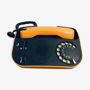 Téléphone vintage orange Telic design F.Guirin