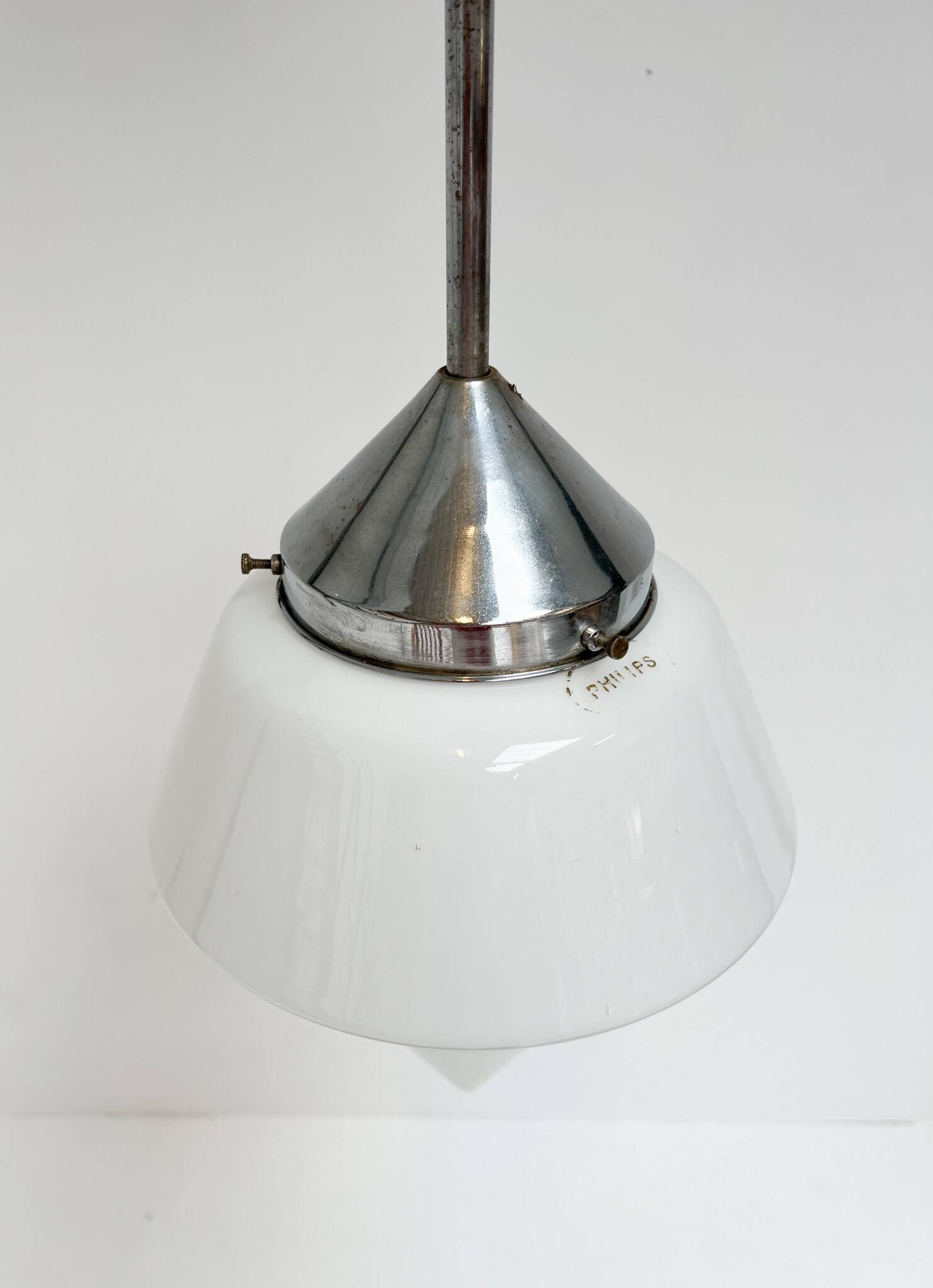 Plafonnier Philips en verre opale, années 1960