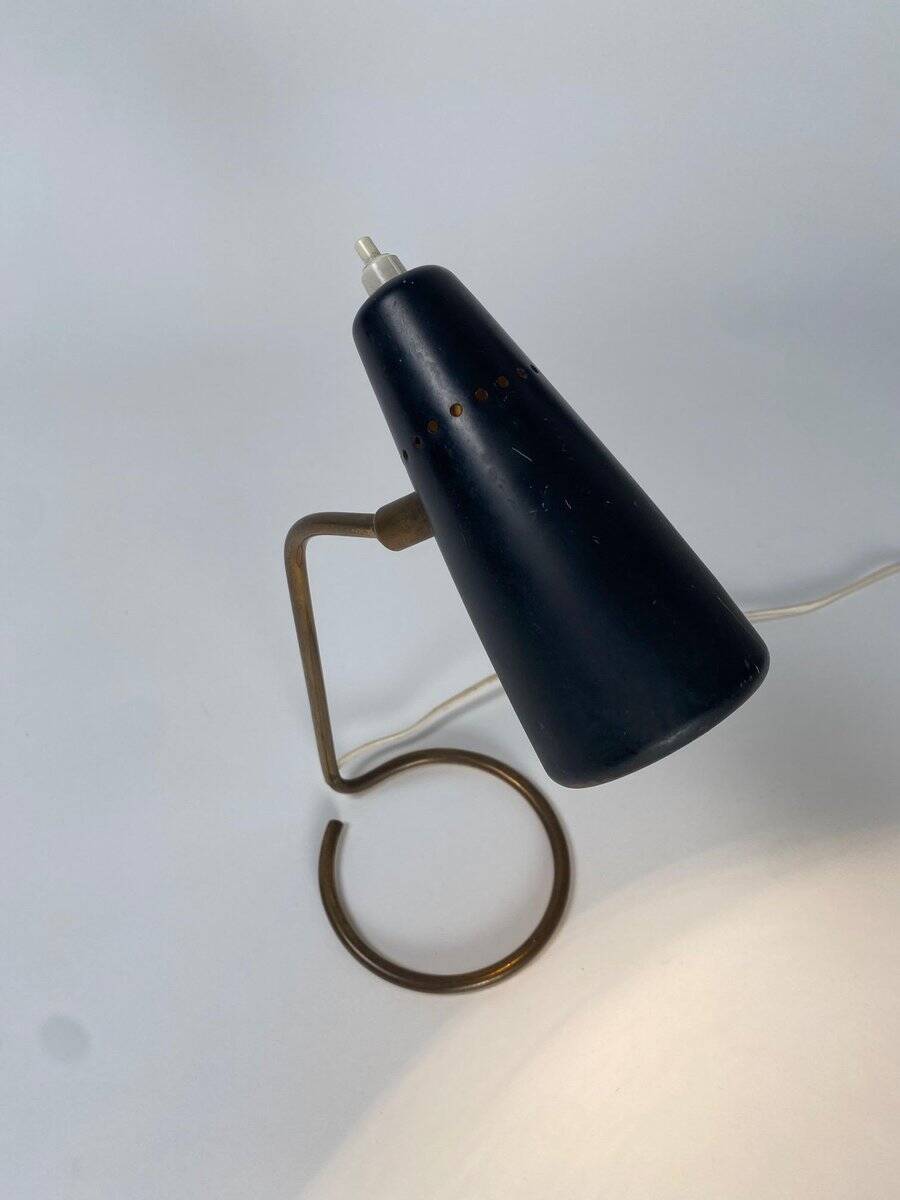 Italian Table Lamp in Brass and Metal from Stilnovo, 1950s