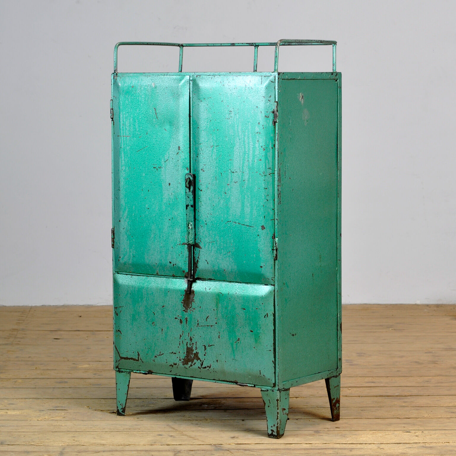 Industrial iron cabinet with 4 drawers, 1960s