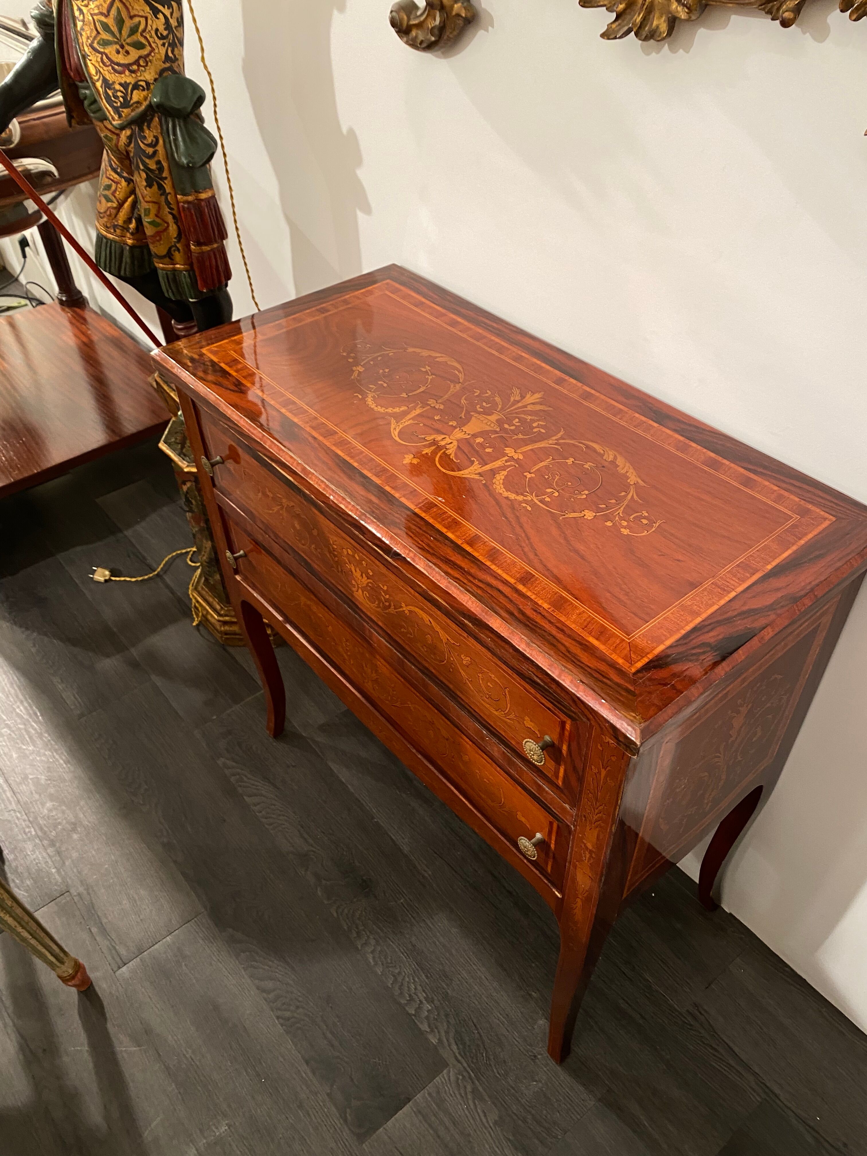 Italian chest of drawers 2 drawers - 70s