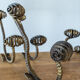 Set of six hammered Art Deco coat hooks
