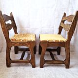 6 Guillerme et Chambron upholstered chairs. Lorraine model