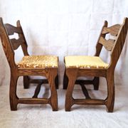 6 Guillerme et Chambron upholstered chairs. Lorraine model