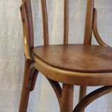 High chair in curved wood - mid. 20th century