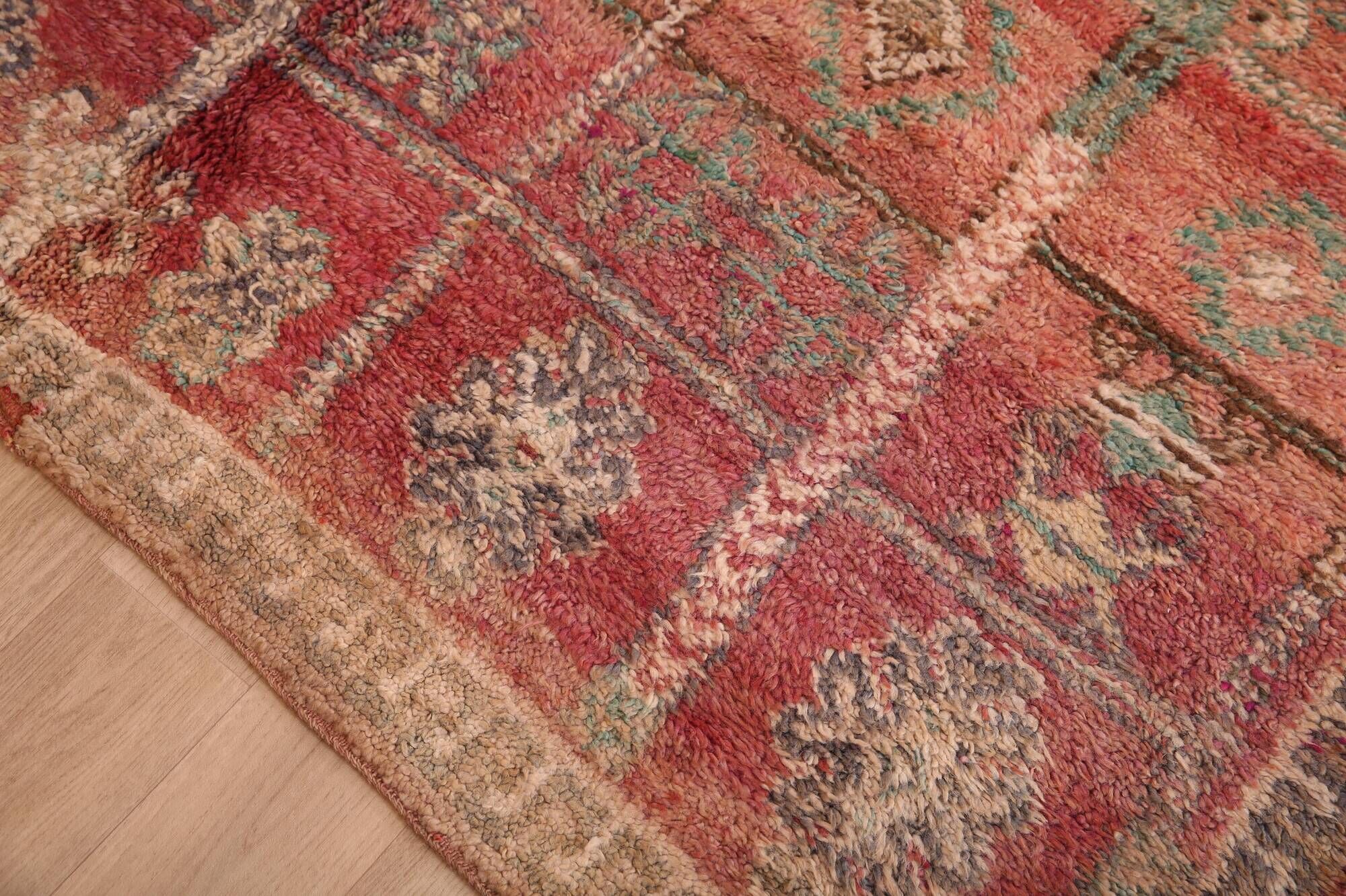Vintage Moroccan Wool Rug 169 x 280 cm, Berber Handmade Rug Bohemian Style