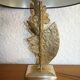 Brutalist bronze lamp signed 1970
