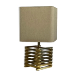 Lampe de table en laiton de luxe par Romeo Rega, années 60