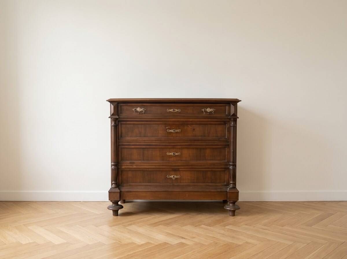Commode ancienne en bois massif