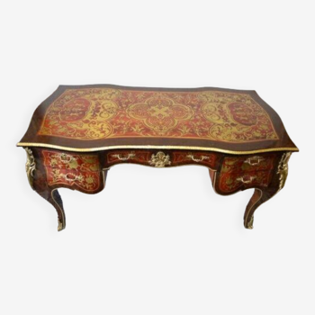 Bureau style boulle en bois