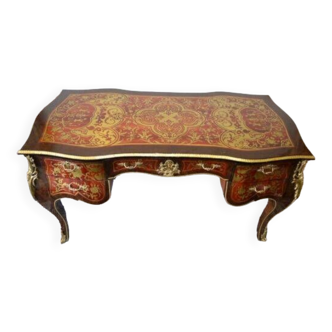 Bureau style boulle en bois