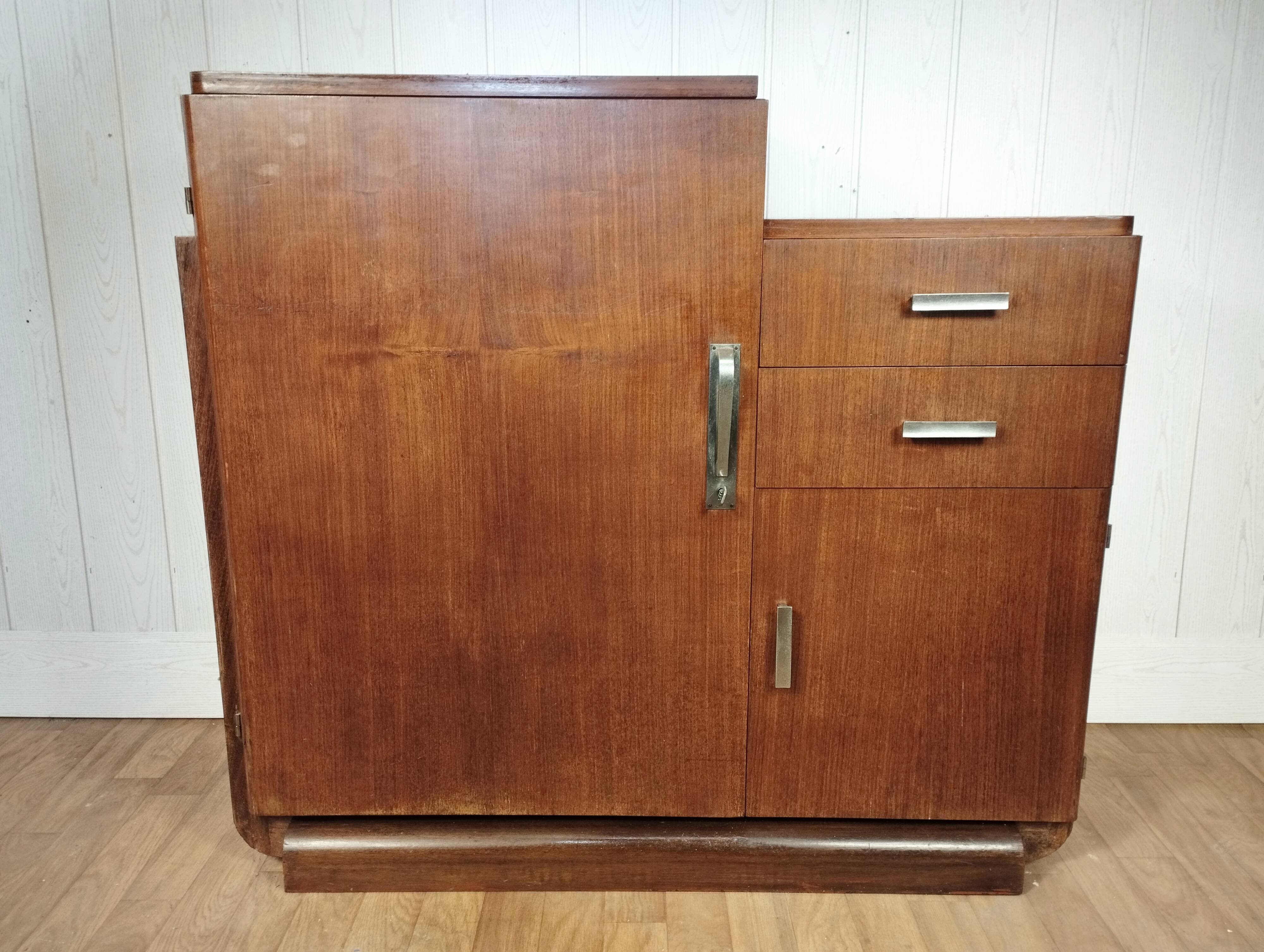 Asymmetrical vintage art deco style sideboard