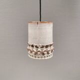 Beautiful, cylinder-shaped hanging lamp in ceramic.