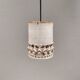 Belle lampe suspendue en céramique en forme de cylindre.