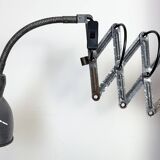 Grey Industrial Scissor Wall Lamp from Elektroinstala, 1960s