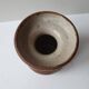 Pyrite stoneware ceramic vase, diabolo shape, signed Monogram Phi