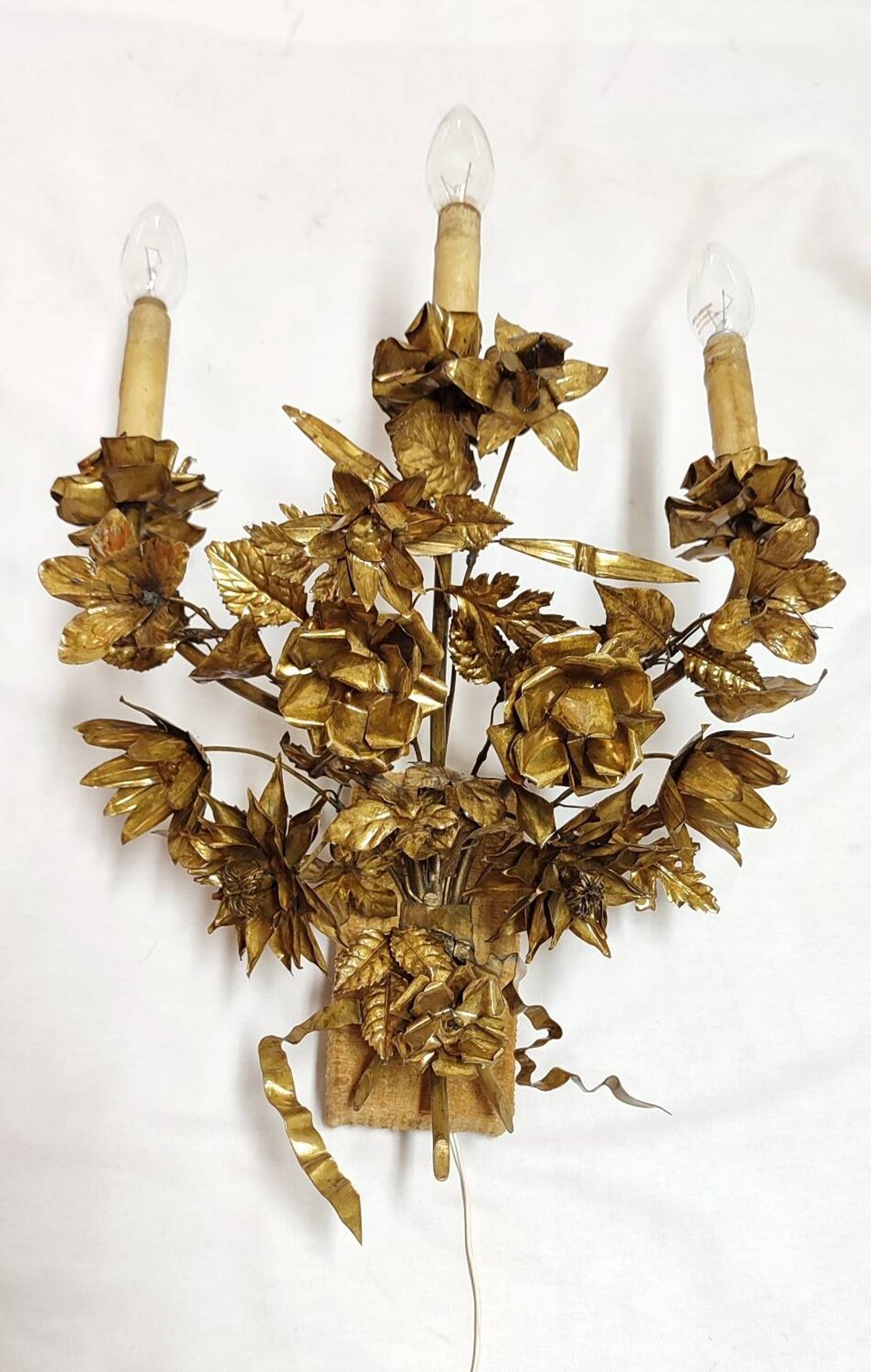 Pair of brass appliques. France, 1960s.