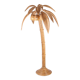Coconut & palm floor lamp in natural rattan